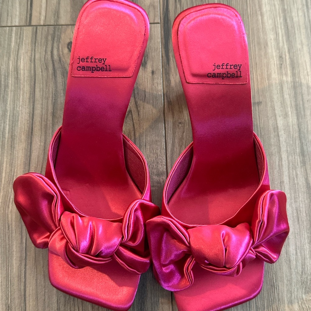 Jeffrey Campbell Fuchsia Satin Heels